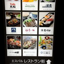 エスパル入口の店舗紹介