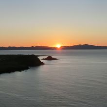 礼文島に沈む夕陽