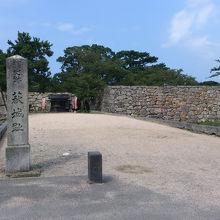 萩城跡の入口。