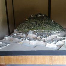 萩城全体模型。この状態で残っていれば素晴らしかったのに。