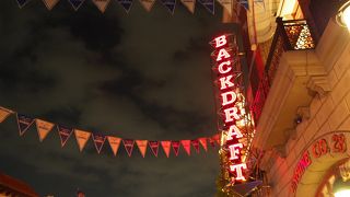 炎と爆発にビックリ！