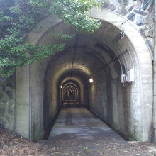 回天発射訓練基地跡へ通ずるトンネル。