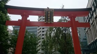 都会にひっそり佇むくじ運の神社