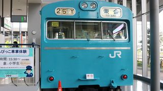 昔の車両が展示