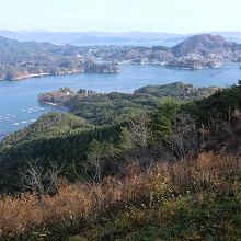 大島のシンボル亀山からの風景