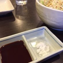 ササミかつには塩がよく合う！