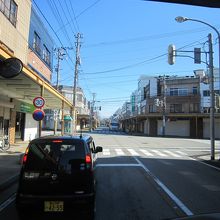 車窓から見える風景　銀座商店街