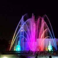 アクアガーデンの夜の噴水ショー