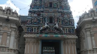 チャイナタウンにあるヒンドゥー教寺院