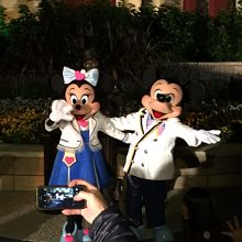 ウェルカムグリーティングのミッキーとミニー