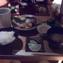 ランチ：鯖の柚庵焼き