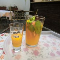 裏庭でサービスしてくれたウエルカムドリンク