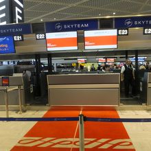 アエロフロート・ロシア航空の優先チェックインカウンター