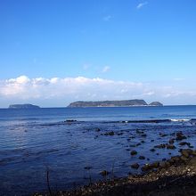日本海に浮かぶ島々がよく見えました。