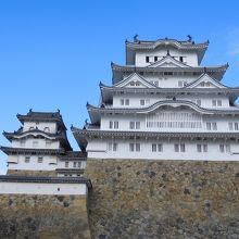 備前丸から見た大天守と西小天守