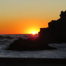 太平洋に沈む夕陽