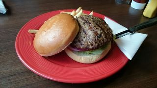 ハンバーガを食べました