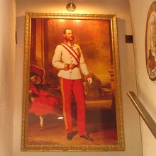 オーストリア館にあった、フランツ・ヨーゼフ1世の肖像画