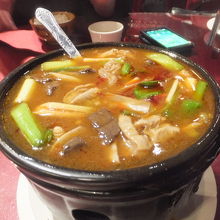  豬血湯：豚の血の料理：旨い