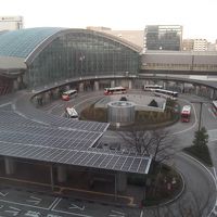 客室から撮った金沢駅