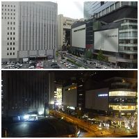 部屋からグランフロント、ヨドバシ、JR大阪駅が見えます