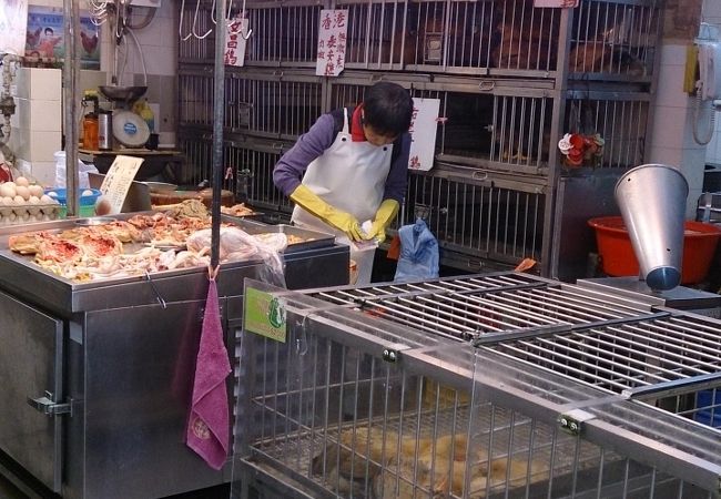 まさに香港の市場