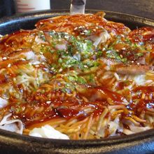 カリッカリ麺のお好み焼！！