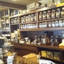 カウンターから