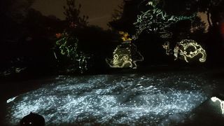 ライトアップだけでなくプロジェクションマッピングも