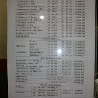 各地への料金表　