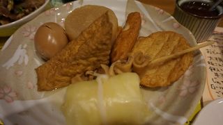生姜醤油で食べる姫路おでんが食べられます