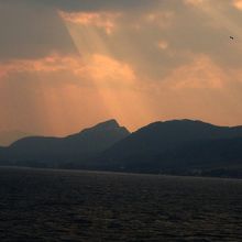 船上から眺める昭和新山