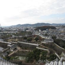 大天守から見た、西の丸と百間廊下