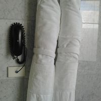 面白いバスローブの巻き方