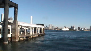 水上バスの発着場です、東京港が一望できます