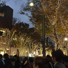 明治通りの交差点から