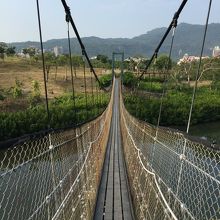 高雄中都湿地公園内にある吊り橋