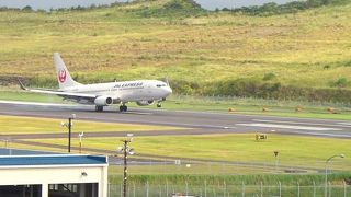 南紀白浜空港展望デッキ　南紀白浜～羽田 JALの翼の空の旅
