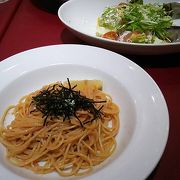 夢彩都でパスタを食べた