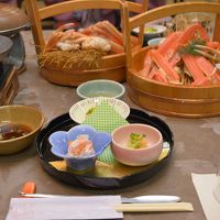 夕食のカニです。食材「は」よかった。