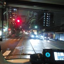 広島港から市内に戻る途中のすれ違い