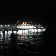 ディナークルーズ船、乗船が始まった直後のようでした