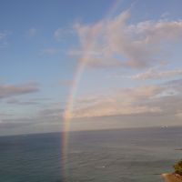 ベランダから見えた虹
