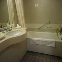 客室のバスルームは極めて普通