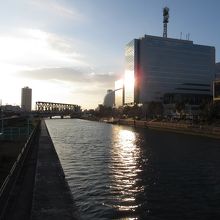 欄干からの景色