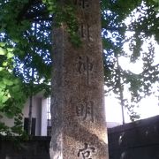 森下駅南西側にある神社