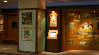 京のまちづくりの展示があります。