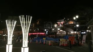 草津温泉の夜の観光