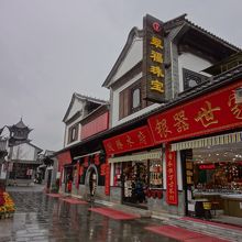 ゲート前には飲食店や土産物やがたくさんありました