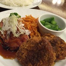 ヒレカツとハンバーグ盛り合わせ